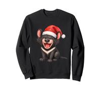 Tasmanian Devil Santa Hat Christmas Cute Animal Lover Sweatshirt