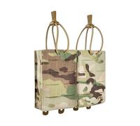 Tasmanian Tiger TT 2 SGL Mag Pouch Bel MKIII MC Pochette pour chargeur indéformable pour 2 chargeurs G36 avec fermeture à cordon élastique et système MOLLE, Multicam