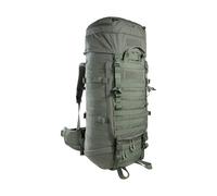 Tasmanian Tiger TT Base Pack 60 FO Sac à dos modulaire extensible de 60 l à 75 l avec grande ouverture avant ; sac à dos de trekking ergonomique avec système Molle, Gris pierre/olive
