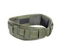 Tasmanian Tiger TT Belt Padding M&P Rembourrage plat antidérapant avec Molle découpée au laser pour ceinture de service et d'intervention, vert olive, L (100 cm)
