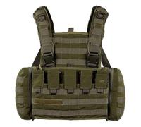 Tasmanian Tiger TT Chest RIG MKII M4 Gilet Multifonctionnel pour la Chasse, la pêche ou l'usage Militaire avec avec Cinq Pochettes de Magazines M4-M16 (Olive)