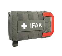 Tasmanian Tiger TT IFAK Pouch VL L Sac ceinture de premiers secours compatible avec sac de ceinture pour randonnée, voyage, service de police (gris pierre/olive) IRR