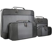 Tasmanian Tiger TT Mesh Pocket Lot de 4 sacs de rangement XL pour valise, sac à dos ou sac de voyage - 2 l + 5 l + 6 l + 20 l - Gris titane