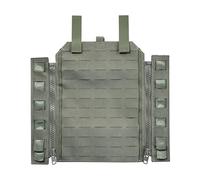 Tasmanian Tiger TT Molle Panel ZP Panneau de rechange pour porte-plaques avec fermeture éclair ou fixation Molle Gris pierre olive IRR