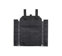 Tasmanian Tiger TT Molle Panel ZP Panneau de remplacement pour porte-disques, panneau interchangeable pour porte-plaque avec fermeture éclair ou fixation Molle, noir