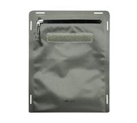 Tasmanian Tiger TT Pouch A4 WR Pochette de documents imperméable avec adaptateur Molle et surface Velcro en velours, gris pierre/olive
