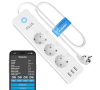Tasmota Nous A5T Multiprise WiFi Intelligente, 3 Prises + 3 Ports USB, Compatible avec Assistant Vocal, Alexa, Home Assistant, Mesurer la Consommation électrique, Protection Surtension, 1.5m