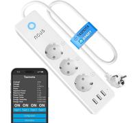 Tasmota Nous A5T WiFi Smart Power Strip 3 Sockets + 3 USB Ports Compatible with Voice Assistant Alexa Home Assistant Power Consumption Surge Protection 1.5m