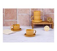 Tasse SCANDI 15cl et soucoupe Ø12cm - 8 pièces - Ocre Björn
