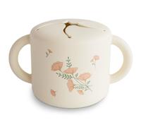 Mushie Baby Snack Cup tasse pour le goûter Pink Flowers 1 pcs