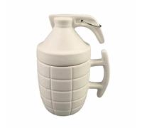 Tasse 300 ml en forme de grenade tendance et créative en forme de grenade 3D Tasse à café en céramique pour bureau, maison, restaurant, café, salon de thé - Tasse grenade blanche - 301-400 ml
