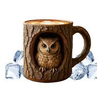 Tasse 3D 11 oz, 3,54 pouces, tasses à café de nouveauté animale à trou d'arbre à usage quotidien, tasses de boissons réutilisables avec matériau en céramique robuste, accessoires de cuisine pour la ro