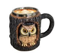 Tasse 3D - 8 cm - Trou d'arbre Animal Cup pour café, design avec poignée confortable, tasse à thé pour bureau, maison, w nd, boîte cadeau, camping, loisirs en plein air, vacances