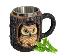 Tasse 3D de 330 ml, tasse à café animal trou d'arbre | Gobelet à eau réutilisable pour fête d'anniversaire, w nd, loisirs, collection personnelle, maison, moments de détente, routine du matin