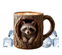 Tasse 3d - Tasse de consommation d'animaux, conception du trou d'arbre | en céramique réutilisable, récipient de boissons animales forestières d'inspiration naturelle pour fête d'anniversaire,