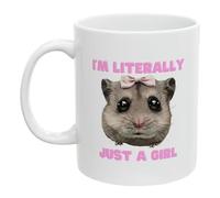 Tasse à , 11 oz capacity Sad Hamster Theme Comfortable Handle Vibrant Colors Lightweight Perfect Presents, Funny Mug for Beverages, 3,7 x 3,1 in