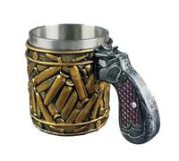 Tasse À Balles En Acier Inoxydable - Verres En Acier De Grande Capacité De 450 Ml, Construction En Métal , Design Fantaisie En Forme De Munitions, Porte-boisson Isolé, Tasse À Café Réutilisable