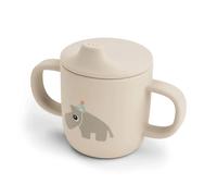 Tasse à bec à 2 anses en silicone bébé Done by Deer Celebration Beige 120 ml
