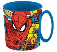 Tasse A Bec - Gobelet - Verre D'apprentissage Tataway Mug Enfant Marvel Spiderman 350 Ml En Plastique Bleu Compatible Micro-Ondes Multicolore