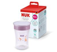 Tasse à bec NUK Magic Cup | À partir de 8 mois | 230 ml | Bord anti-fuites à 360° | Biberon pour tout-petits | Kangourou lilas | 1 unité