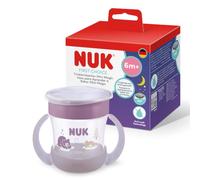 Tasse à bec NUK Mini Magic Cup Night | À partir de 6 mois | 160 ml | Bord anti-fuites à 360° | Tasse pour tout-petits avec poignées antidérapantes | Brille dans le noir | Ours | 1 unité