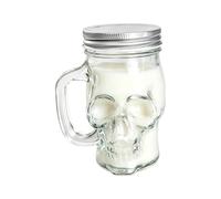 Tasse à bière 500 ml avec couvercle Motif crâne d'Halloween Transparent | Verres à bière pour voyage, camping, maison, cuisine, plage, fête, restaurant, bar, dortoir