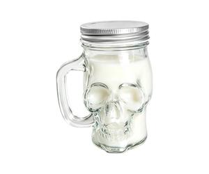 Tasse à bière 500 ml avec couvercle Motif crâne d'Halloween Transparent | Verres à bière pour voyage, camping, maison, cuisine, plage, fête, restaurant, bar, dortoir