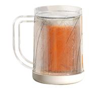 Tasse à bière de congélation, tasse à glace double couche avec base torsadée, tasse à café isotherme en PET, tasse à jus de fruits, boisson réfrigérée pour la maison, le bar ou l'extérieur