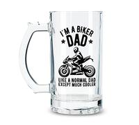 Tasse à bière en verre pour amateur de moto, biker, amateur de bière, avec décapsuleur 500 ml