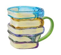 Tasse à boire artistique en verre avec poignée ergonomique - Tasse à boisson multifonction pour boissons chaudes et froides - Tasse à café en verre de grande capacité
