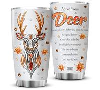 Tasse À Boire Isotherme Réutilisable Thermos Acier Inoxydable Gobelet De Café Pour Papa Collègue Ami 590 Ml Cerf