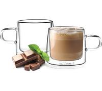 Tasse à boire Tasse à café Tasse à café Tasse à café Tasse à thé Verre double paroi Cembra - lot de 2 0,26 l HOMLA