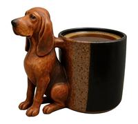 Tasse à boisson 3D en forme de chien - Figurine bas-relief, récipient boire céramique avec sculpture d'animal, sculpté pour liquide bureau, tasse café faïence émaillée | thé propriétaires et collectio