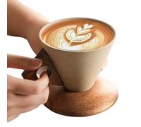 Tasse à boisson en céramique - Poignée ergonomique de 12,5 cm, gobelet à eau robuste, récipient à lait de cacao | Lieu de travail pour le petit déjeuner, le dîner, le déjeuner, l'appartement, le