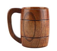Tasse à Bourbon En Bois De Grande Capacité, Chope à Bière En Bois, Chope à Bière Avec Poignée, Tasse Viking Faite à la Main, Cadeau Rétro Pour Thé, Eau, Café
