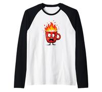 Tasse à brûler Amusante avec feu pour Les Amateurs de Boissons Chaudes et de Flammes Manche Raglan