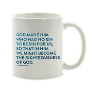 Tasse A Cafe 2 Corinthiens 5:21 Dieu a créé ceux qui avaient Mug Maitresse | Lot de 2-330ml Rillant Tasses à cafe Humour Mugs Anniversaire Souvenir