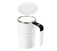 Tasse à café, 380 ml, mélange automatique, rechargeable avec couvercle, pour homme et femme, cacao, miel, maison, cuisine, bar, anniversaire, Noël, bureau