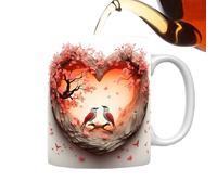 Tasse à café 3D - 400 ml en porcelaine créative pour San - Tasse à boisson décorative parfaite pour café, thé, boissons chaudes - cadeau d'amour idéal pour san, anniversaire, complet