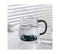 Tasse à café 400 ML en Verre Transparent avec poignée Creative Mountain Home, Verres à Boire résistants à la Chaleur, Verres à Lait