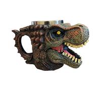 Tasse à café - 7.28x4.53in Dinosaure à thème Drinkware pour café chaud, thé froid isolé avec conception à double mur, gobelets en céramique pour la maison, dortoir, camping, hôtel, usage offable