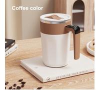 Tasse à café à agitation magnétique automatique, marron, avec thermomètre LCD, Rechargeable, tasse à mélange automatique (400ML)