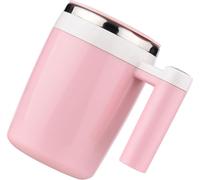 tasse à café à brassage magnétique automatique 380mL avec couvercle Tasse à café électrique en acier inoxydable à brassage automatique pour le café, le lait, le cacao, le chocolat chaud et le thé