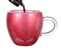 Tasse à café à double paroi - Verre en forme de cœur avec protection anti-brûlure - Tasses à en forme de cœur pour cappuccino - Tasse à café double verre Love - Tasse à artistique en