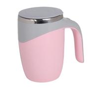 Tasse à café à mélange automatique, 380 ml, en acier inoxydable avec mélangeur automatique, pour la maison, le bureau, l'école, les voyages (rose)