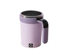 Tasse à café à mélange automatique Tasse À Café Électrique Rechargeable, Mélangeur Magnétique, Tasse À Café En Acier Inoxydable, Gobelet Magnétique Rotatif, Affichage Numérique(PURPLE)