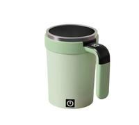 Tasse à café à mélange automatique Tasse À Café Électrique Rechargeable, Mélangeur Magnétique, Tasse À Café En Acier Inoxydable, Gobelet Magnétique Rotatif, Affichage Numérique(Green)