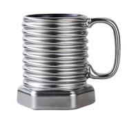 Tasse À Café À Vis - 380 ml Tasse À Café Fantaisie En Forme De Vis | Tasses À Eau En Céramique De Style Industriel Moderne 3D | Verres À Boissons Hexagonaux En Sp-irale Pour Eau, Lait (Argent)