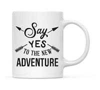 Tasse à cafe Acceptez la nouvelle aventure Mug Filles Lot de 2-330ml | Humour Tasses Rillant Mugs GoûTer CollèGue