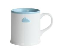 Tasse à café, Adventure is Out There avec ballon - Intérieur bleu Qpz807 (blanc, 8,2 x 9,2 cm)